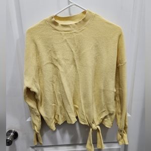 Nordstrom Abound Yellow Sweater with Tie Front